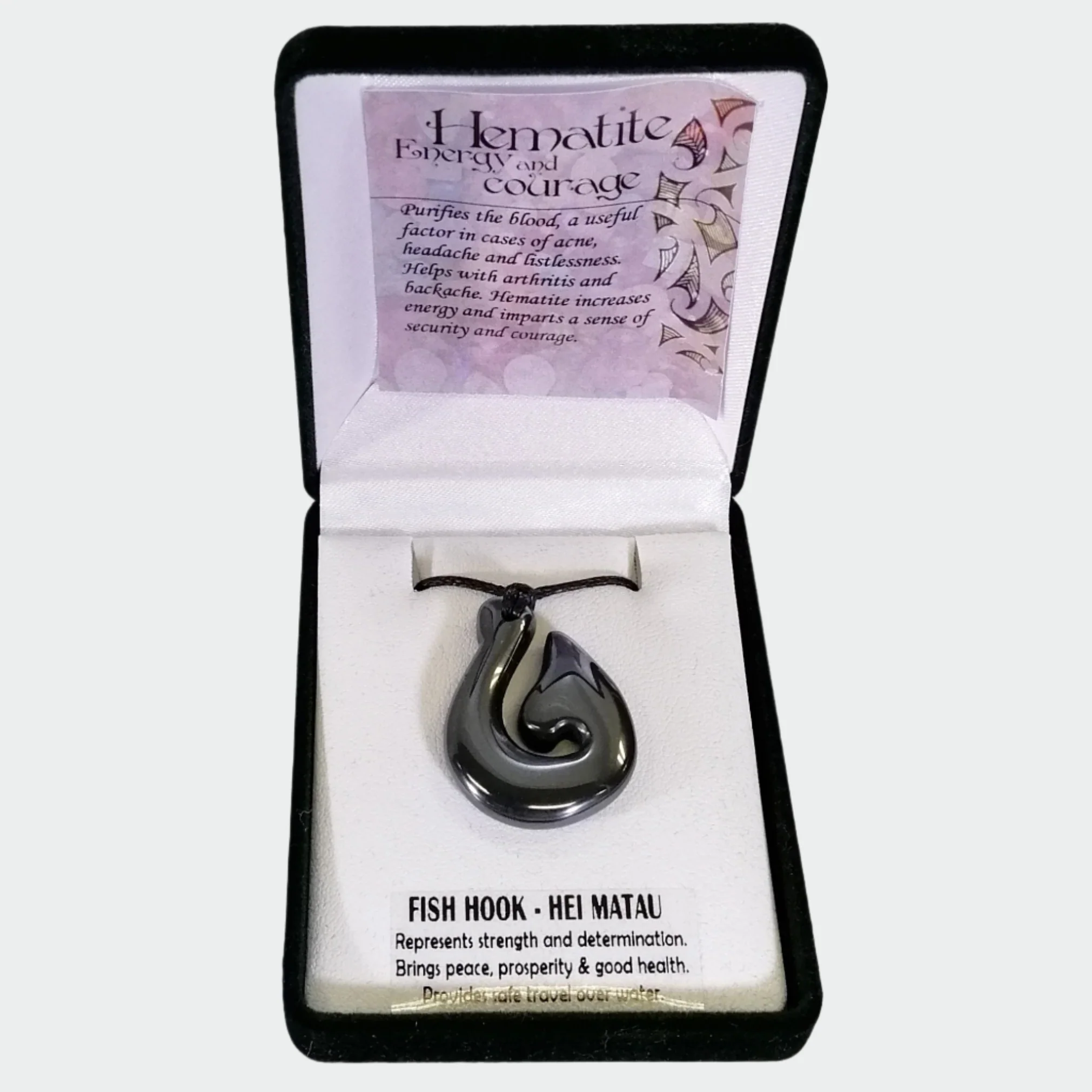 Hematite Necklace - 'Hei Matau' - Image 3