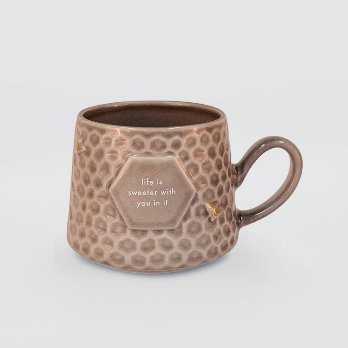 Honeycomb Mug - 'Life Is Sweeter With You'