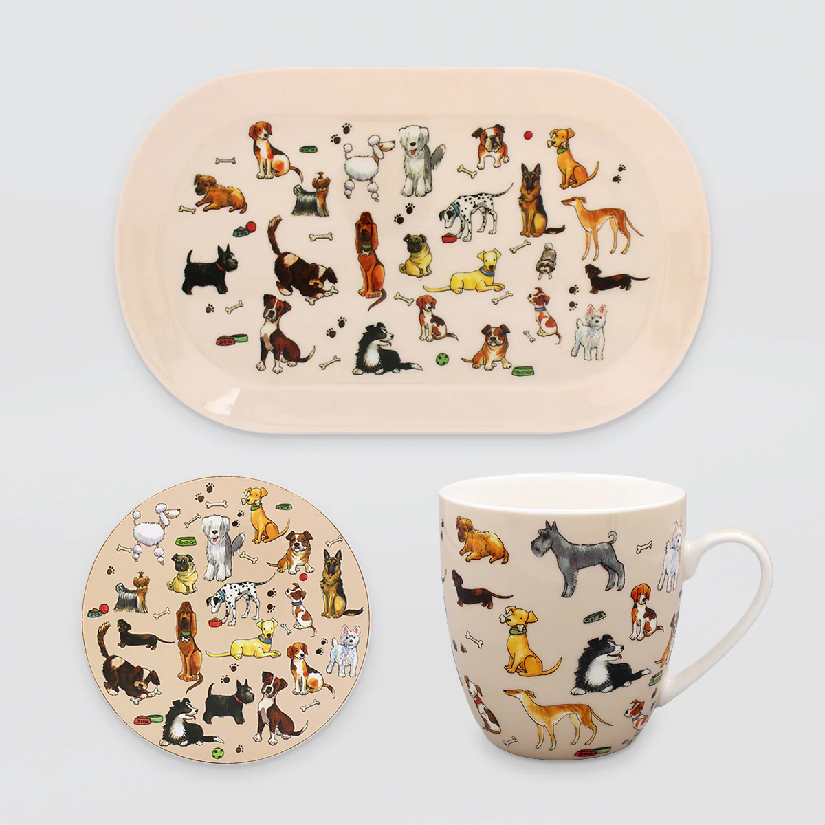 Hot Dog - Mug, Coaster & Tray Set