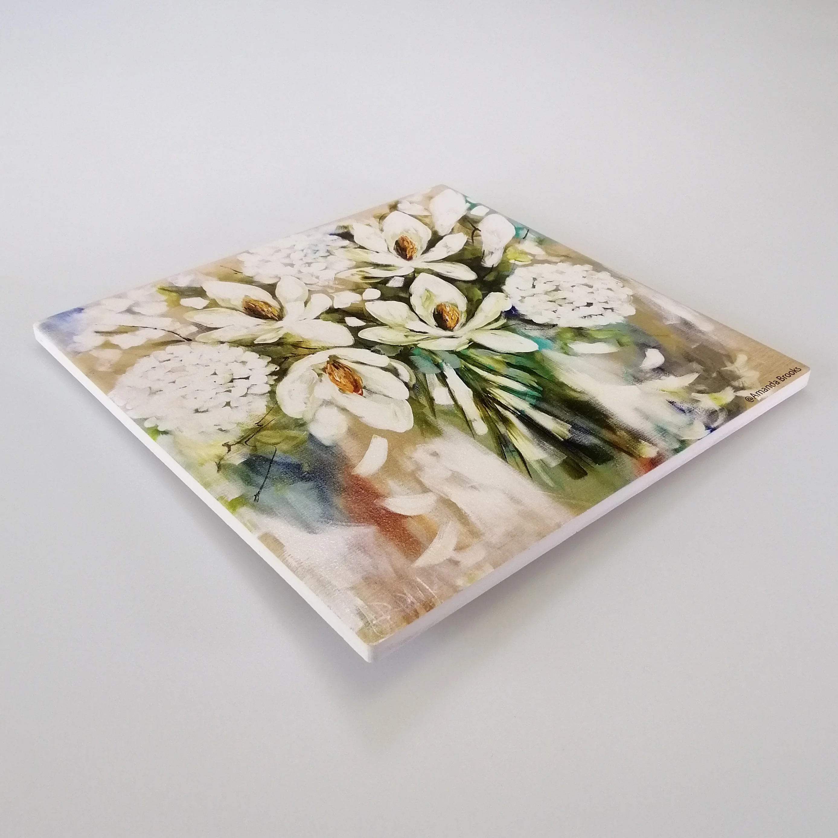 Hydrangeas Ceramic Trivet - Image 2