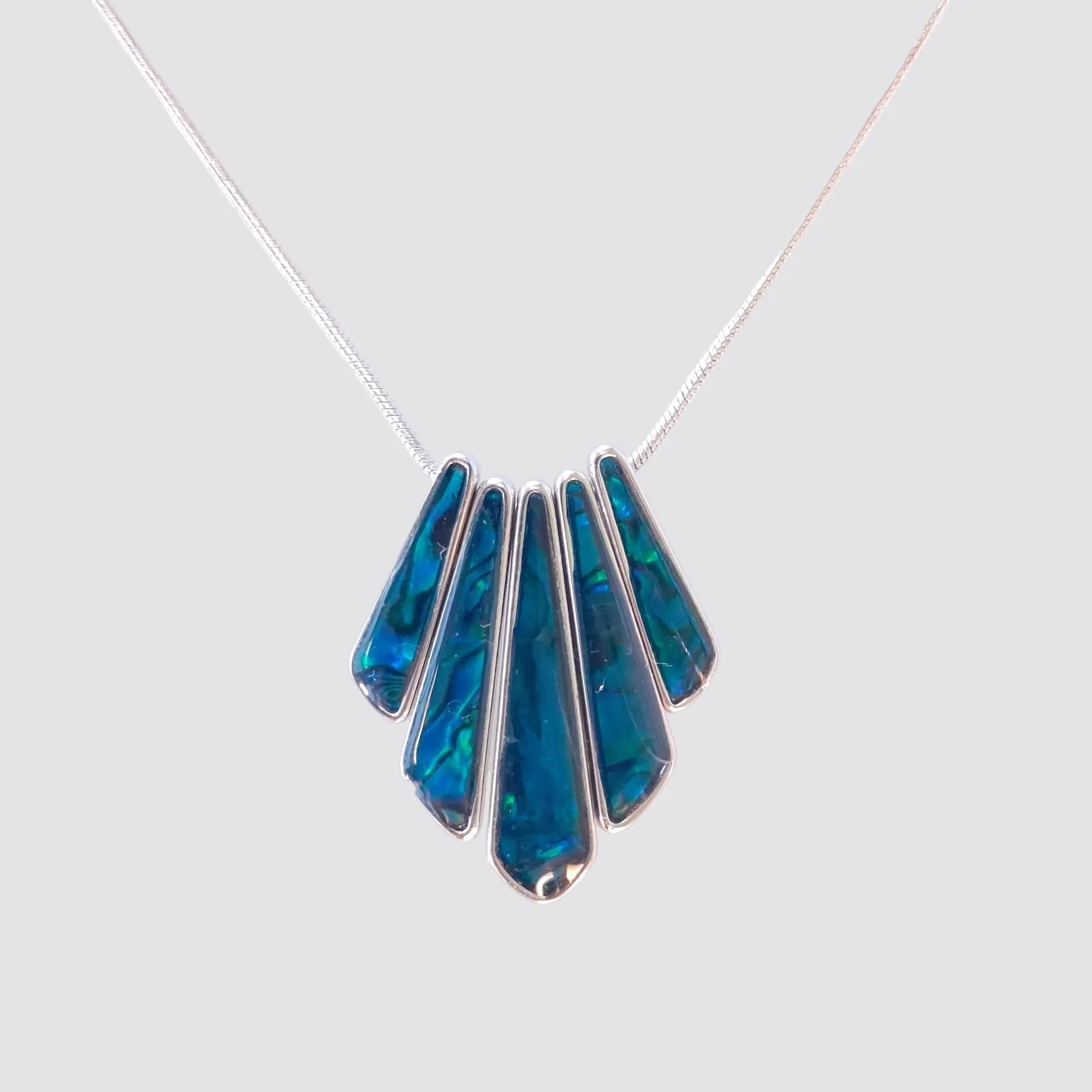 Jade Necklace - '5 Rod Snake Chain'