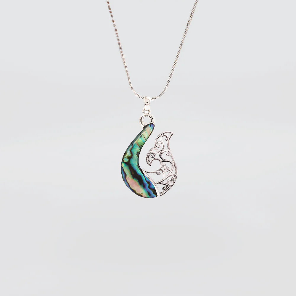 Whaletail Rhodium Pendants