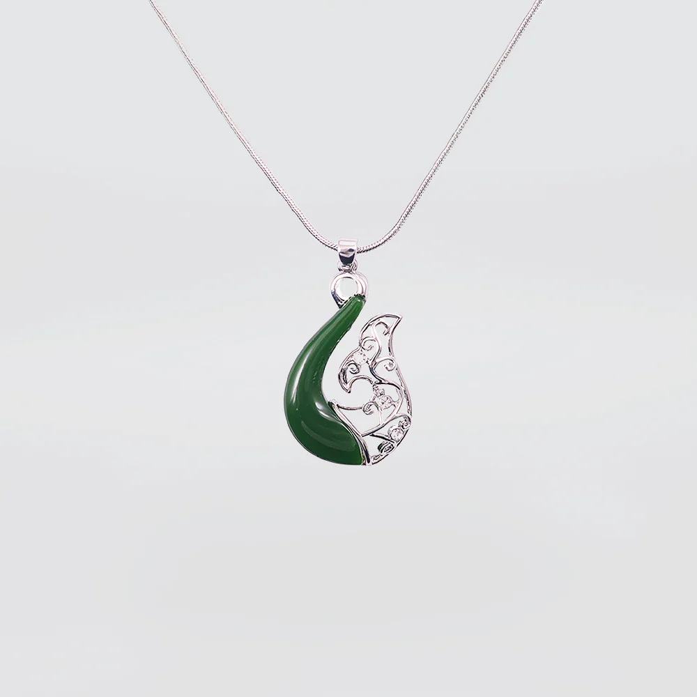 Whaletail Rhodium Pendants - Image 2