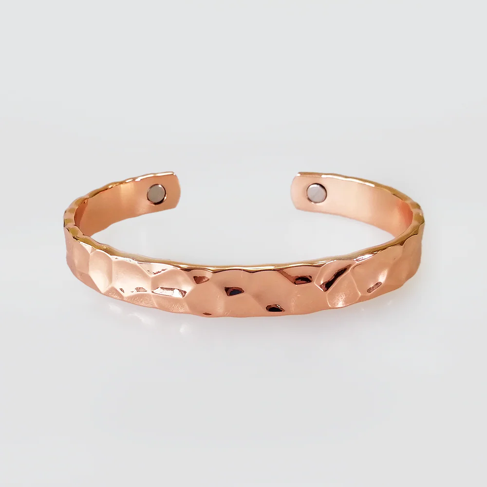 Beaten Copper Bracelets - Polished/Vintage - Image 3