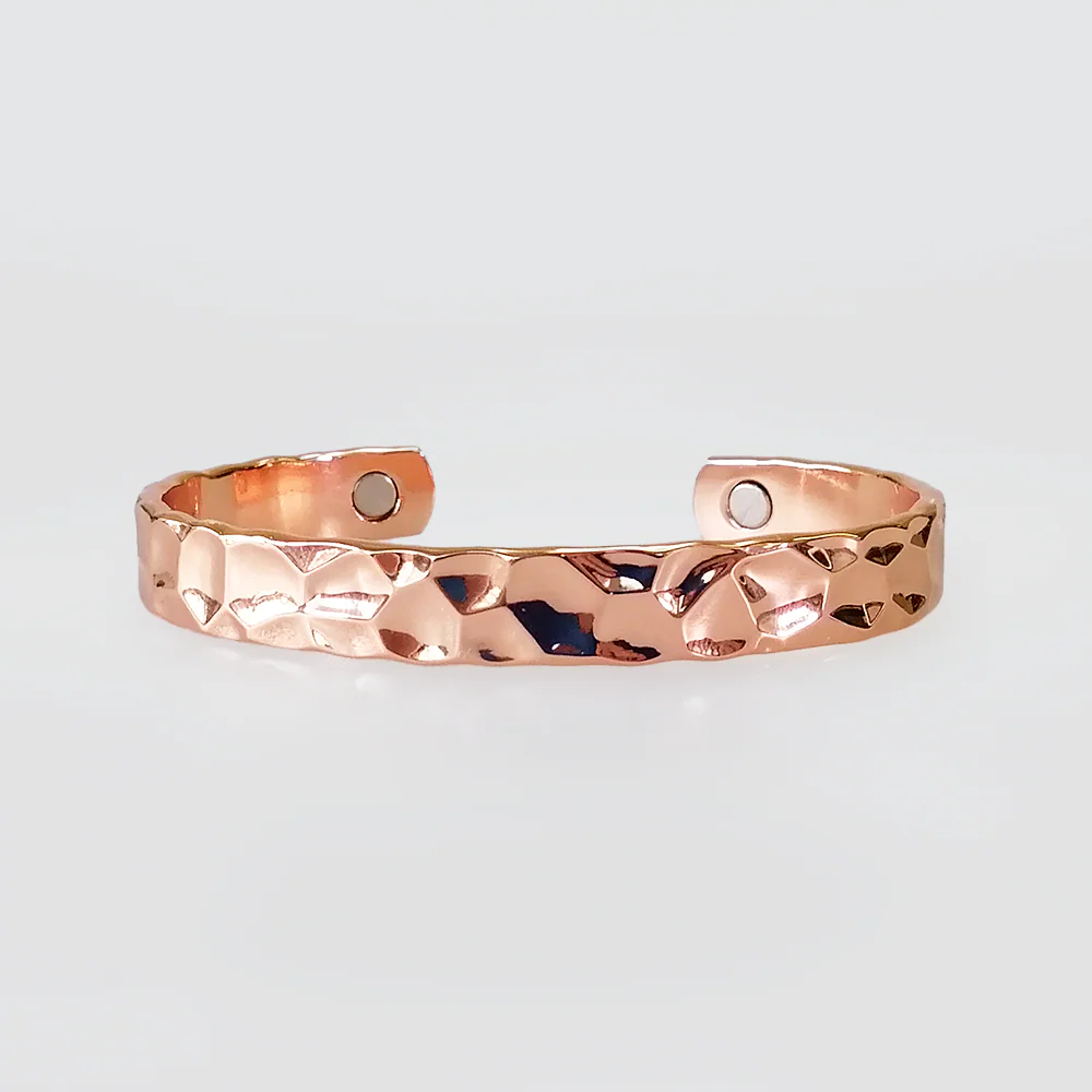 Beaten Copper Bracelets - Polished/Vintage - Image 4