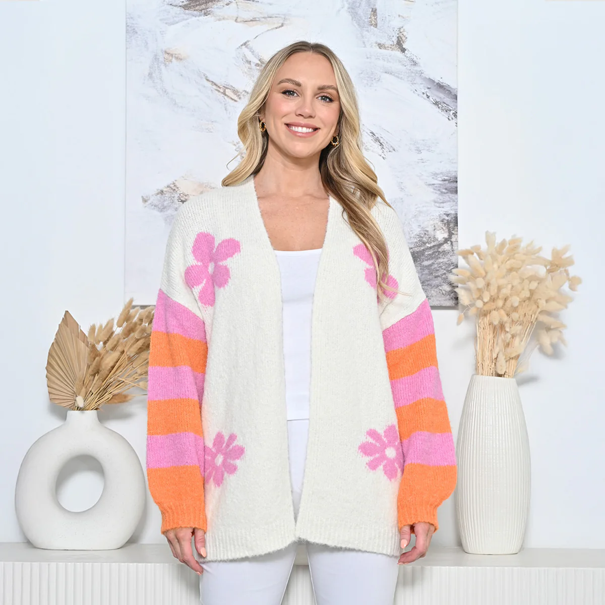 Kitted Floral Cardigans