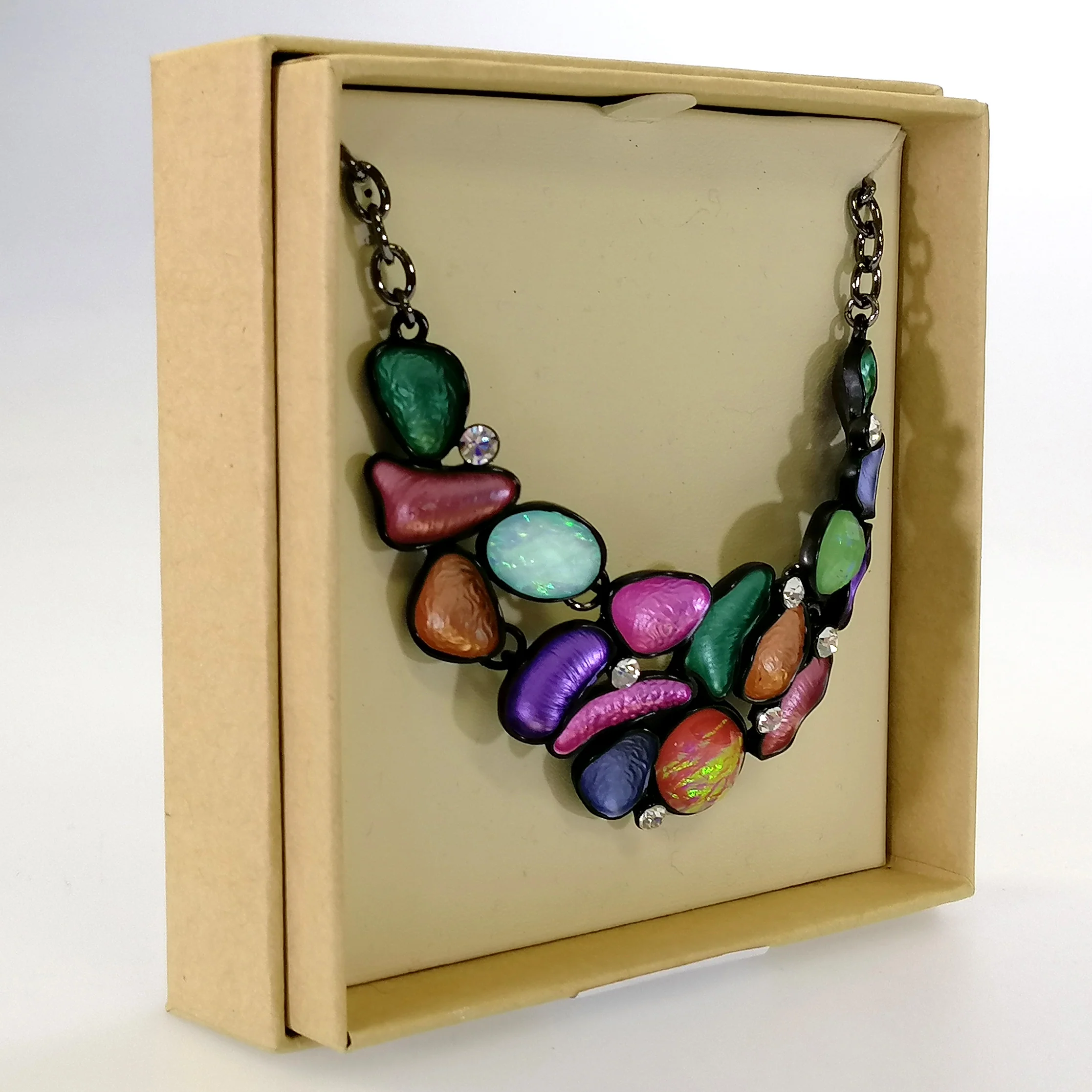 Kiwicraft - Colourful Orbs Statement Necklace - Image 2