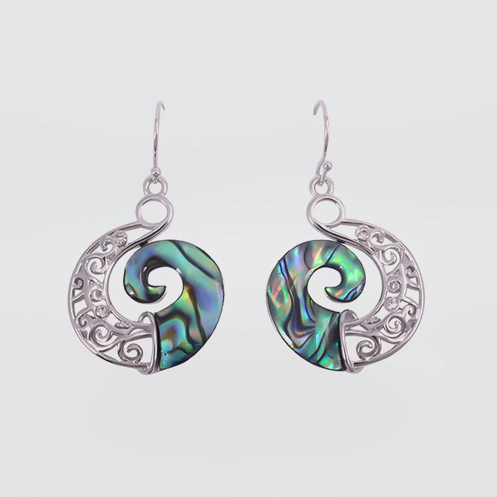 Kiwicraft - Koru Rhodium Earrings