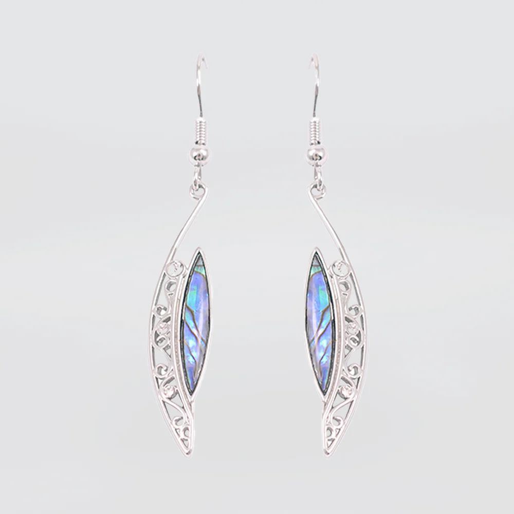 Kiwicraft - Long Rhodium Earrings