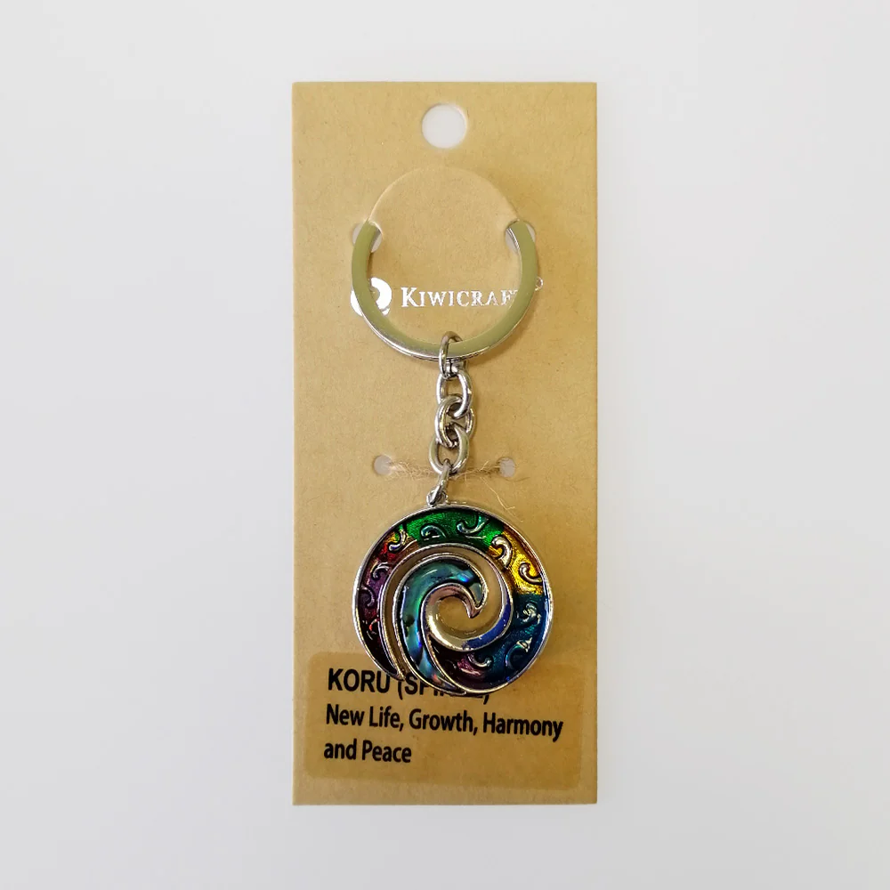 Kiwicraft - Paua Koru Keyring - Image 3