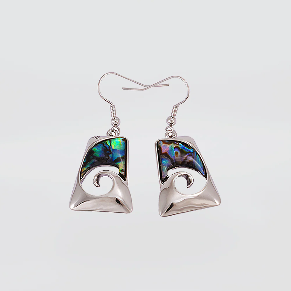 Kiwicraft - 'Paua & Rhodium' Necklace & Earring Set - Image 2