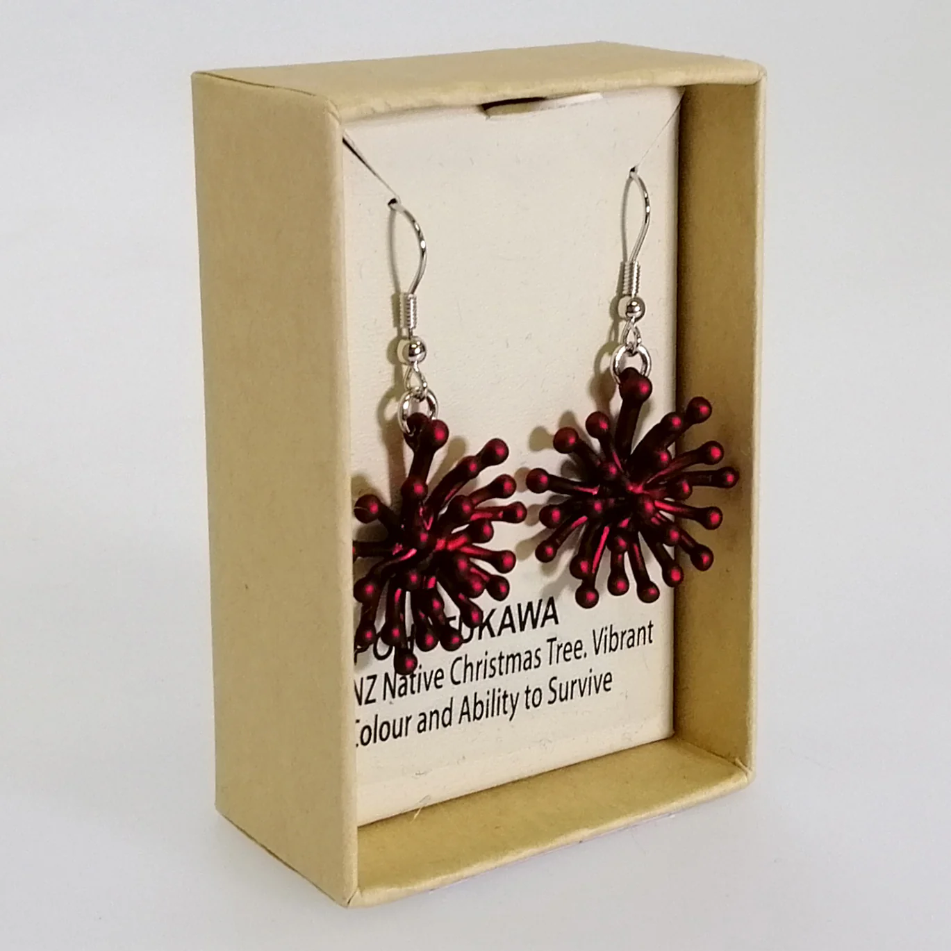 Kiwicraft - Red Pohutukawa Earrings - Image 2
