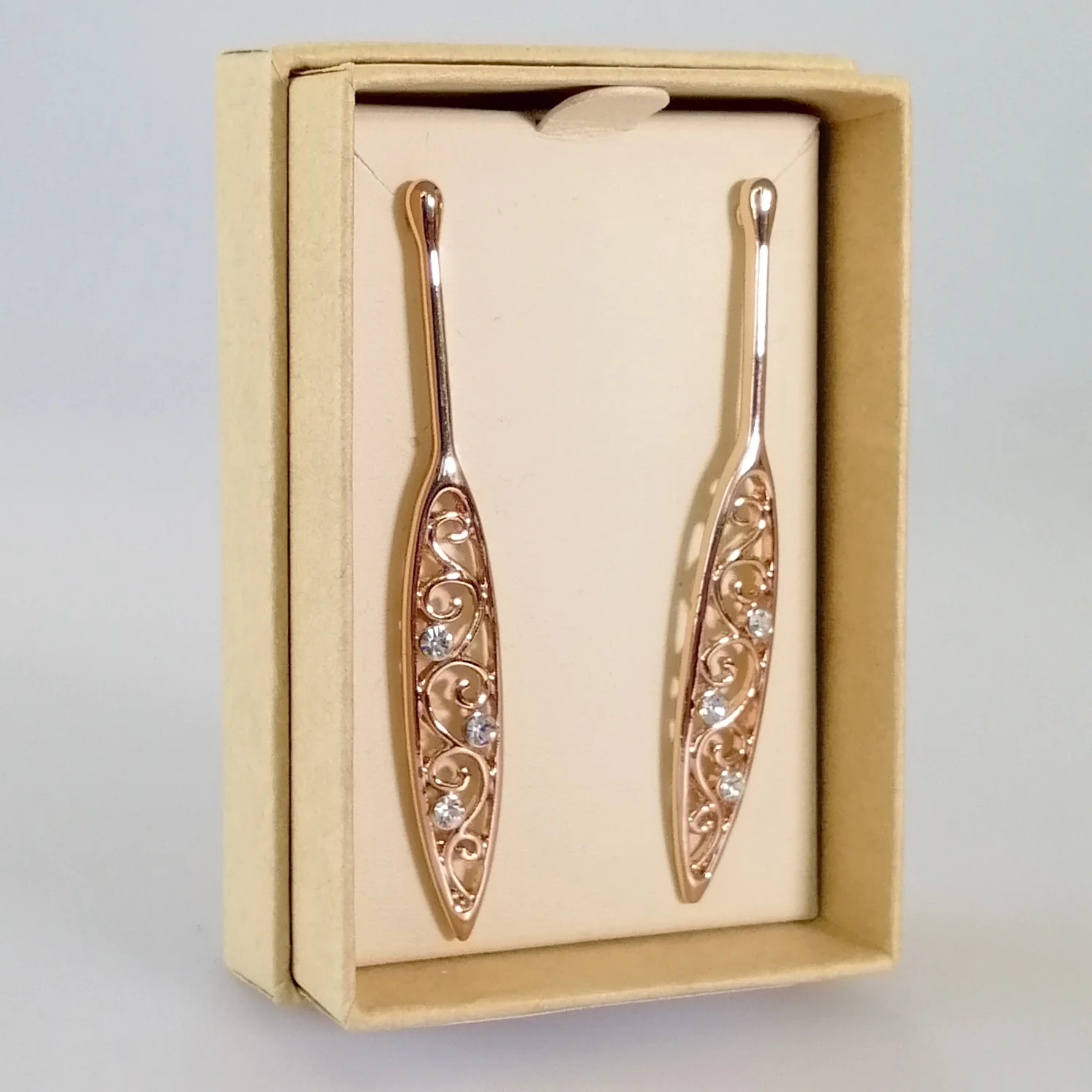 Kiwicraft - Rhodium Paddle Earrings - Image 2