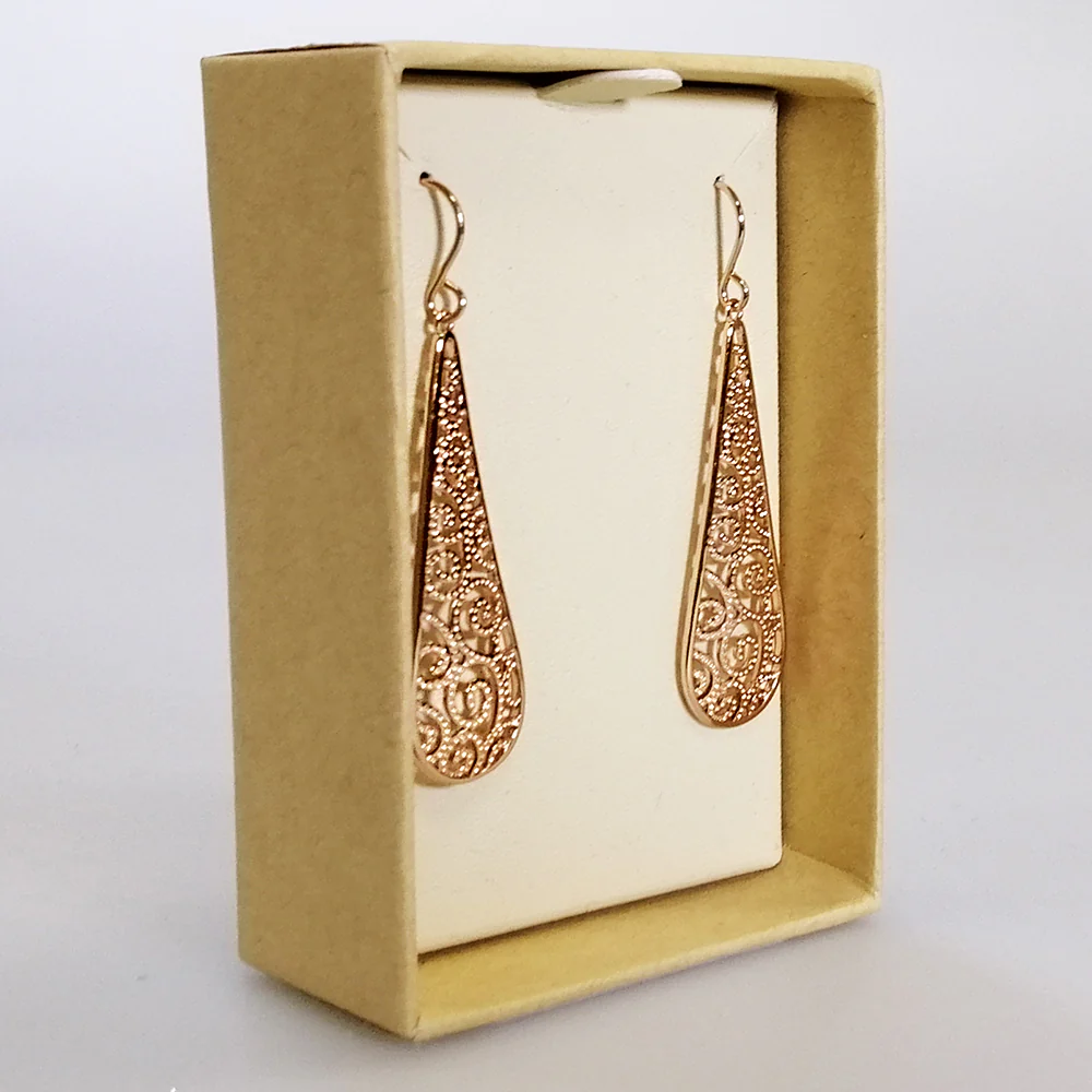 Kiwicraft - Rose Gold Drop Earrings - Image 2