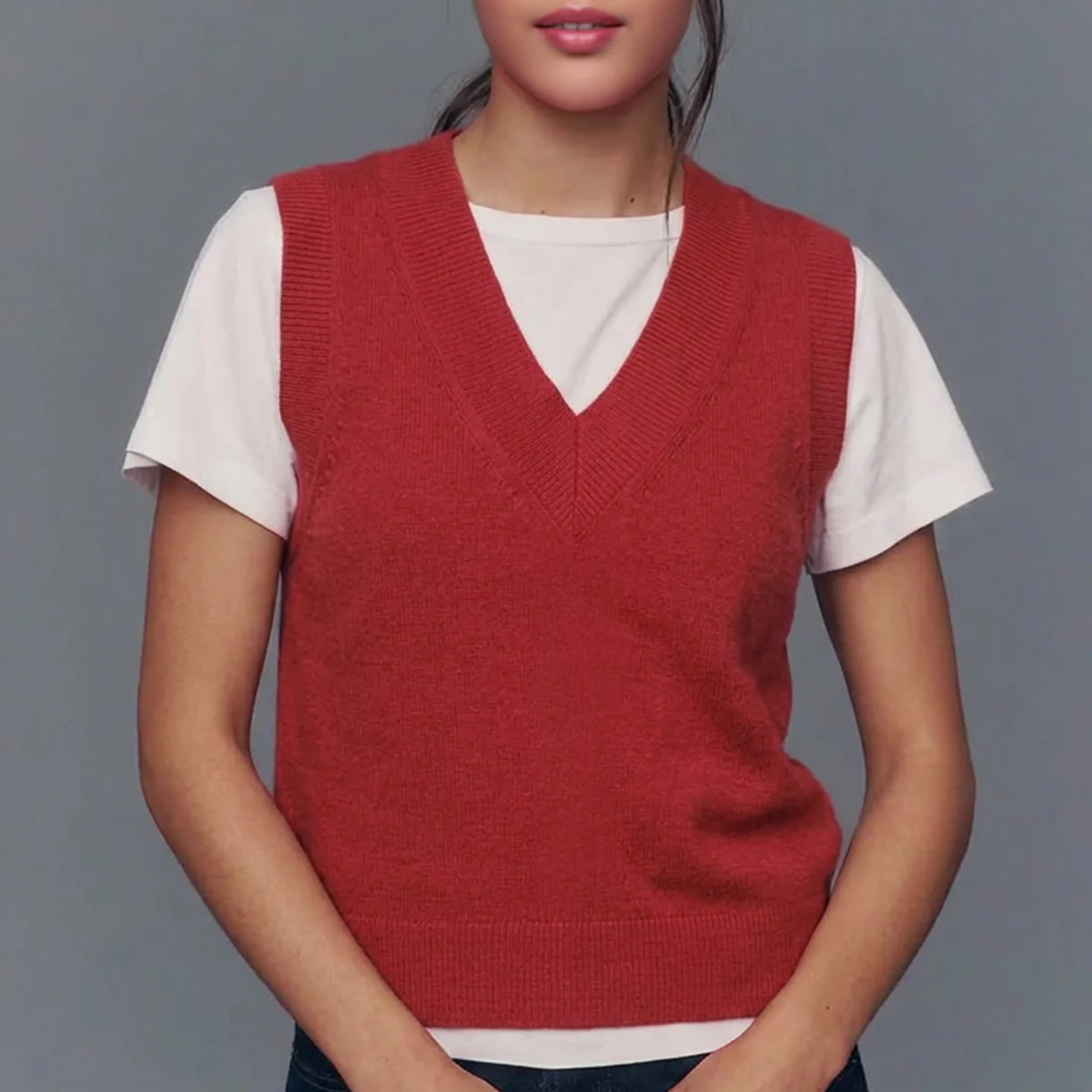 Knitted Sleeveless Vests - Image 2