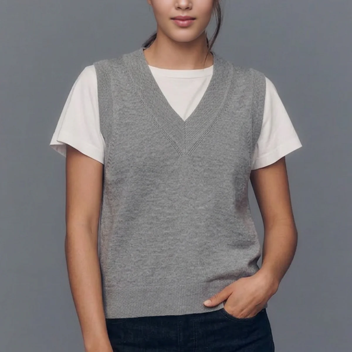 Knitted Sleeveless Vests - Image 8