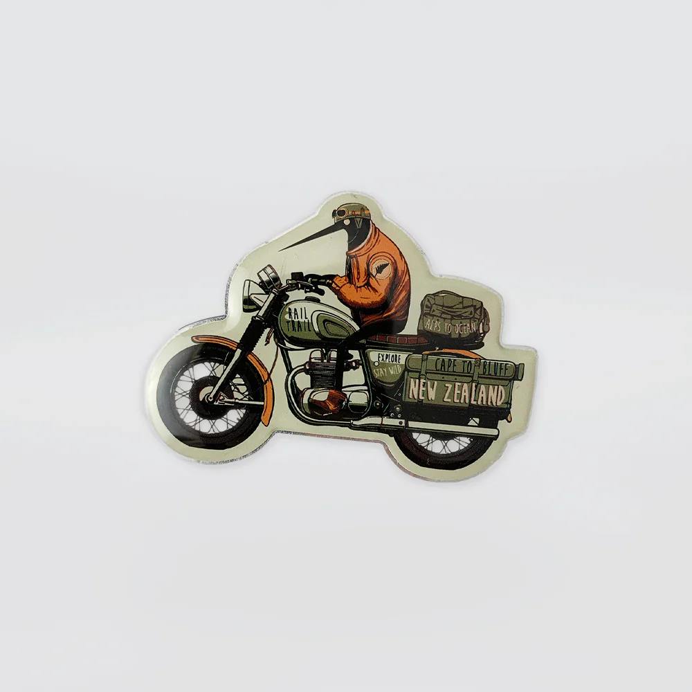 Large 'Motorbike Kiwi' Fridge Magnet