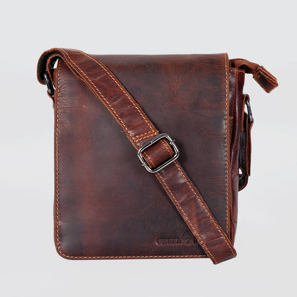 Luna Leather Shoulder Bag - 'Sandal'