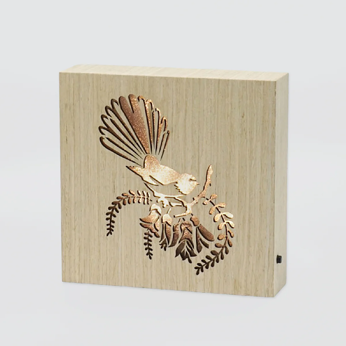 LED Block - 'Fantail On Kowhai'