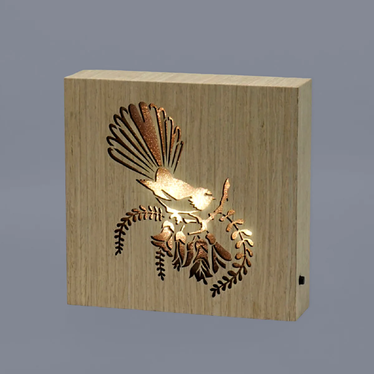 LED Block - 'Fantail On Kowhai' - Image 2