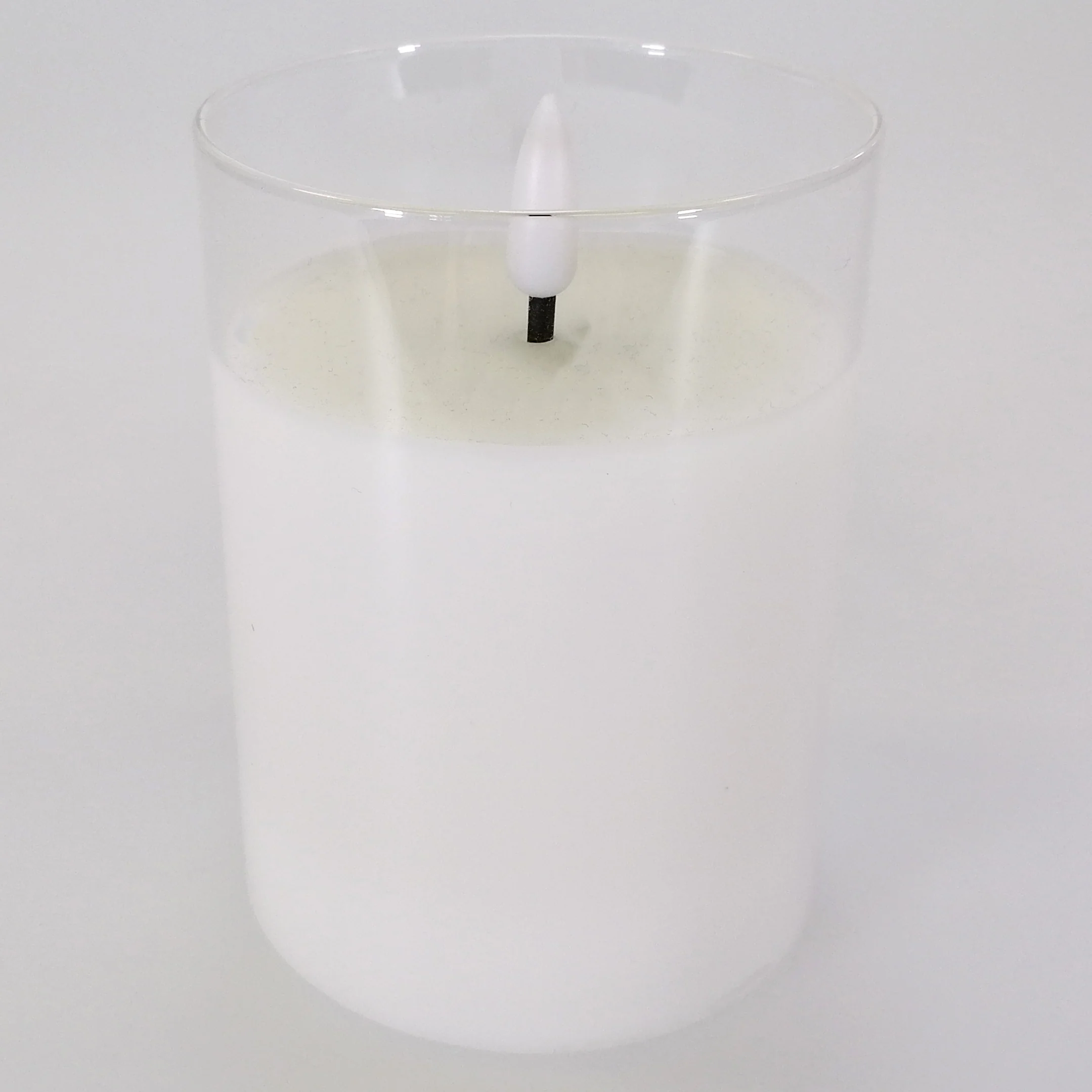 LED Glass Candle - 10cm - Image 2