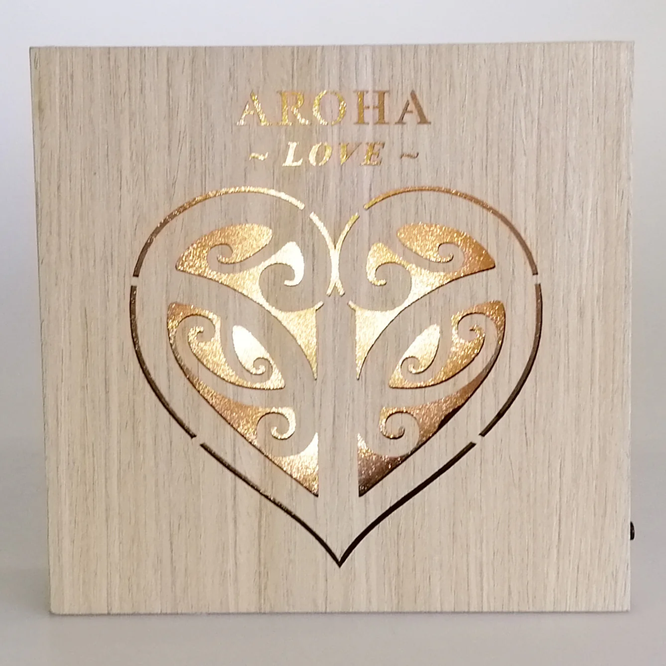 LED Kiwiana Block - 'Aroha - Love - Heart' - Image 3
