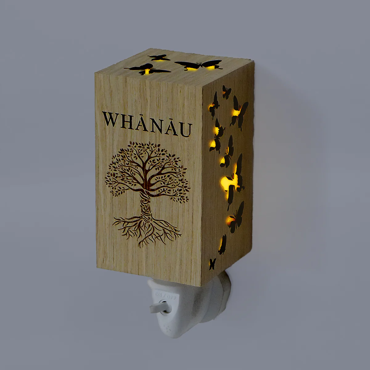 LED Kiwiana Plug-In Block - 'Whanau' - Image 2