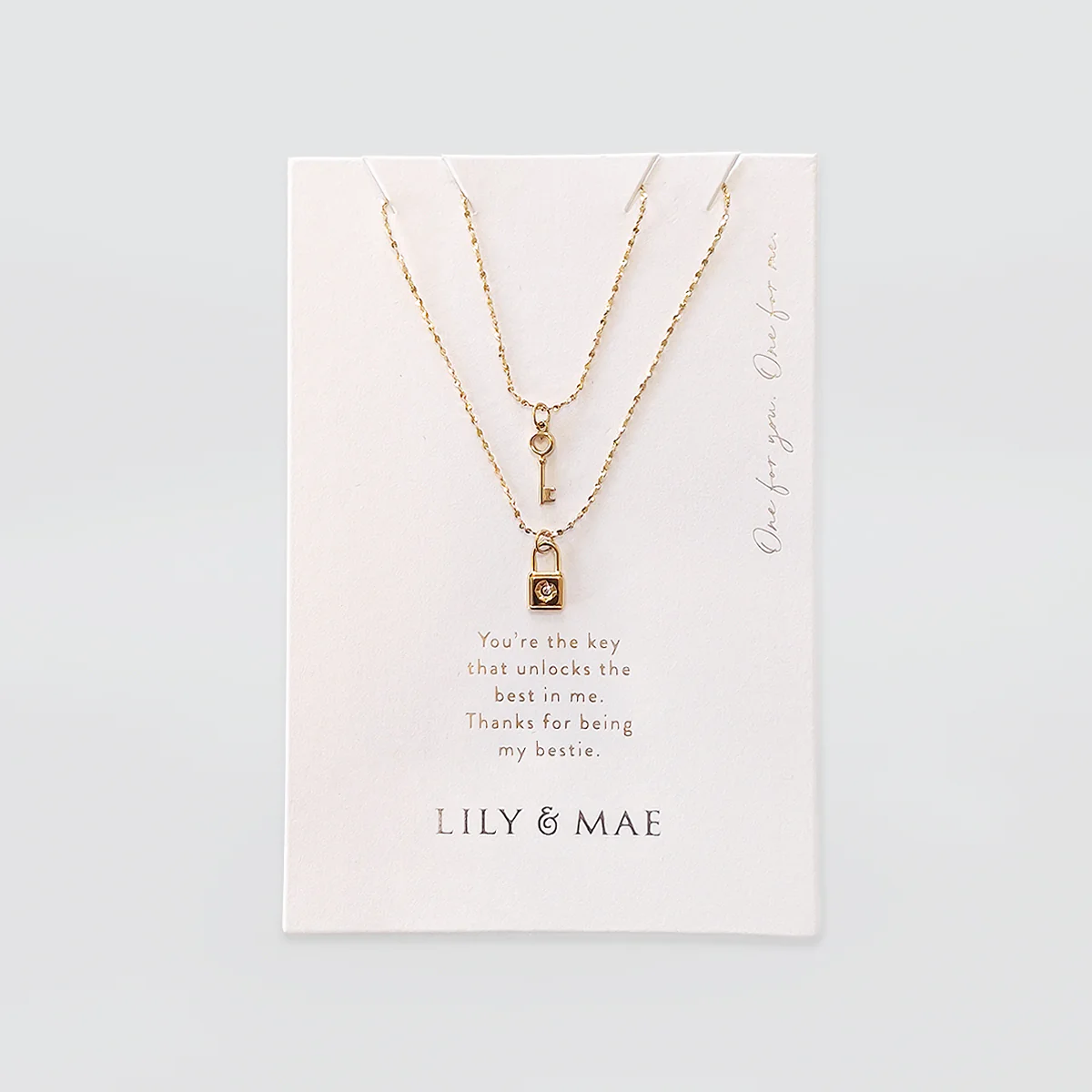 Lilly&Mae - 'Lock & Key' Matching Necklaces