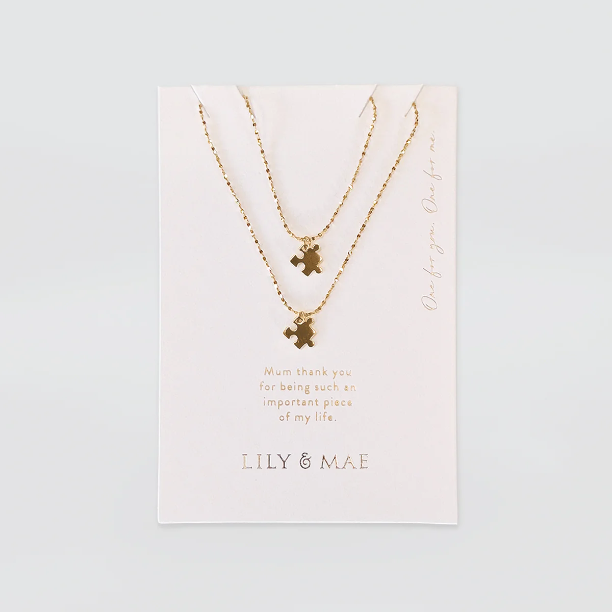 Lilly&Mae - 'Puzzle Pieces' Matching Necklaces