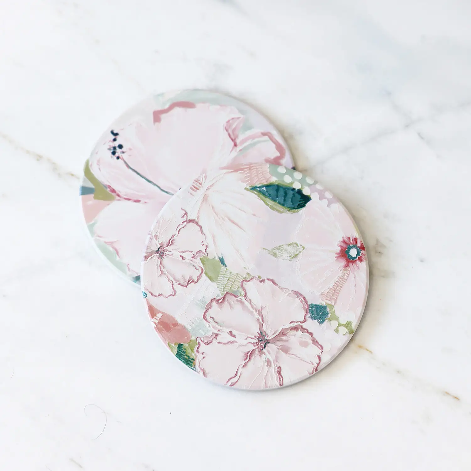 Love, Vera - Ceramic Coaster - Floral Clay - Image 2