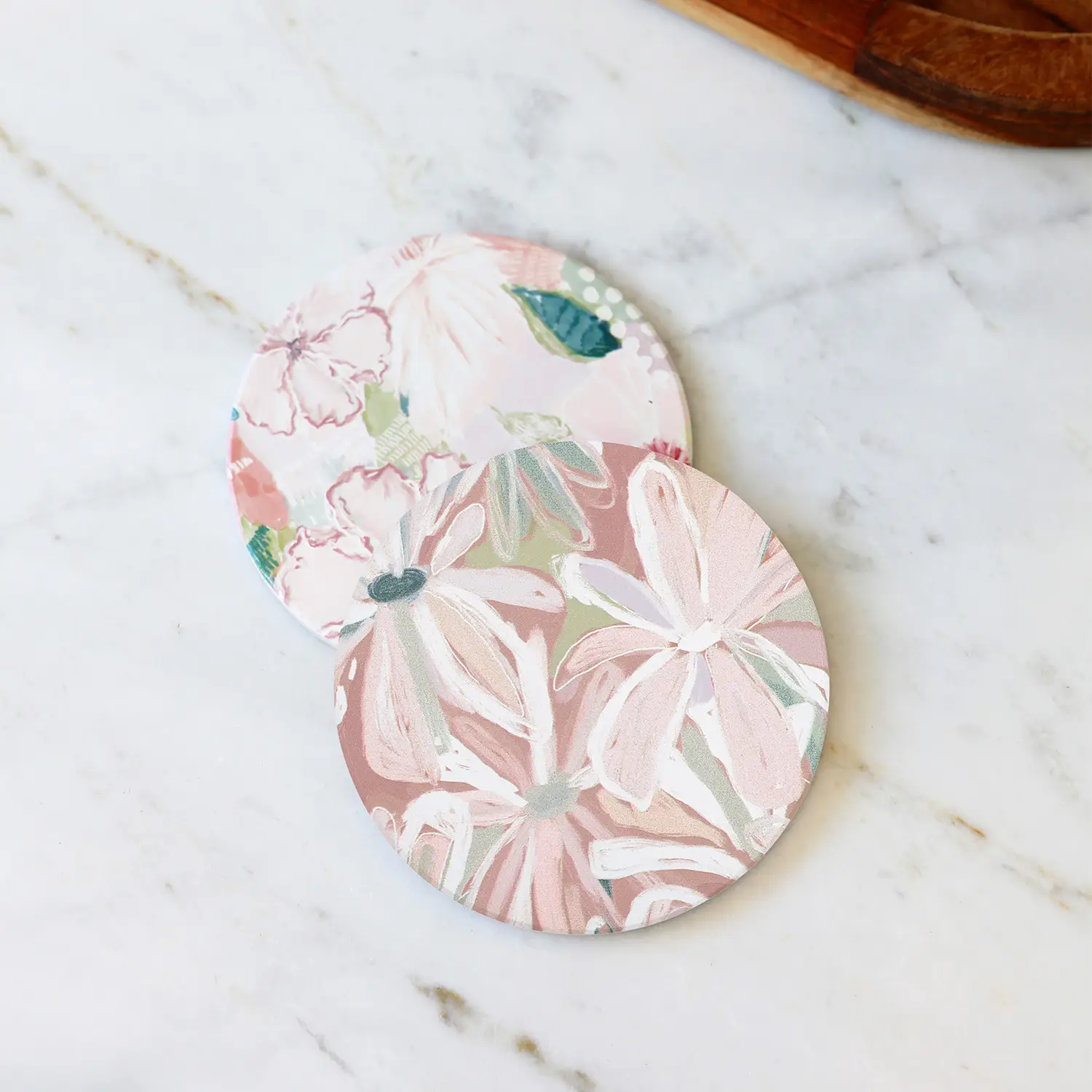 Love, Vera - Ceramic Coaster - Flowers - Image 2