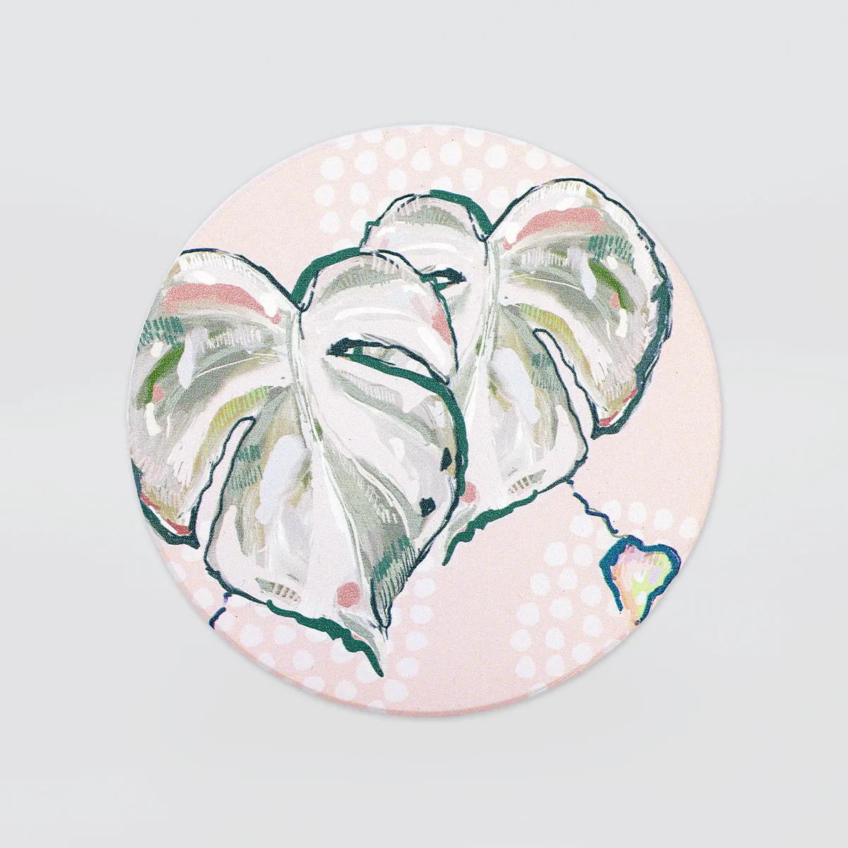 Love, Vera - Ceramic Coaster - Monstera