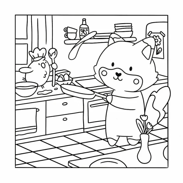 My Cosy Life - 'Foodies' Colouring Book - Image 2