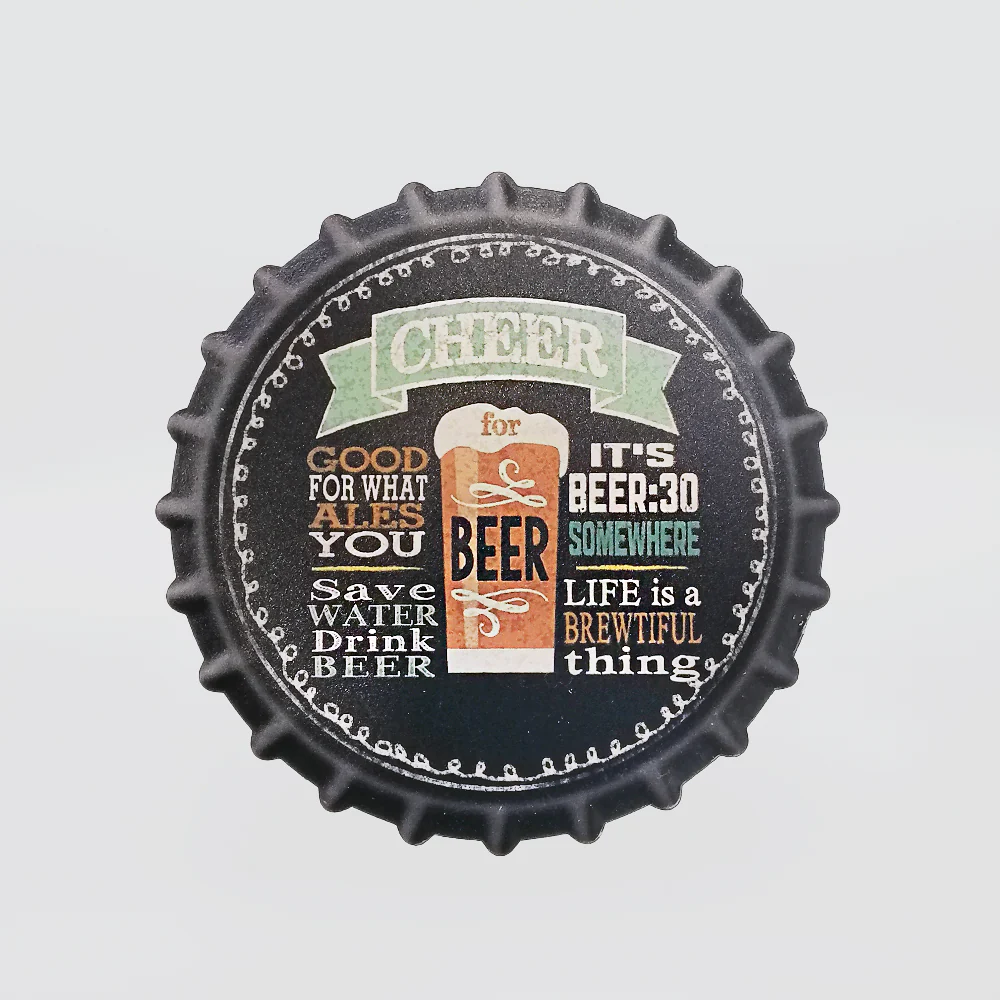 Mancave Coaster - 'Cheers For Beer'