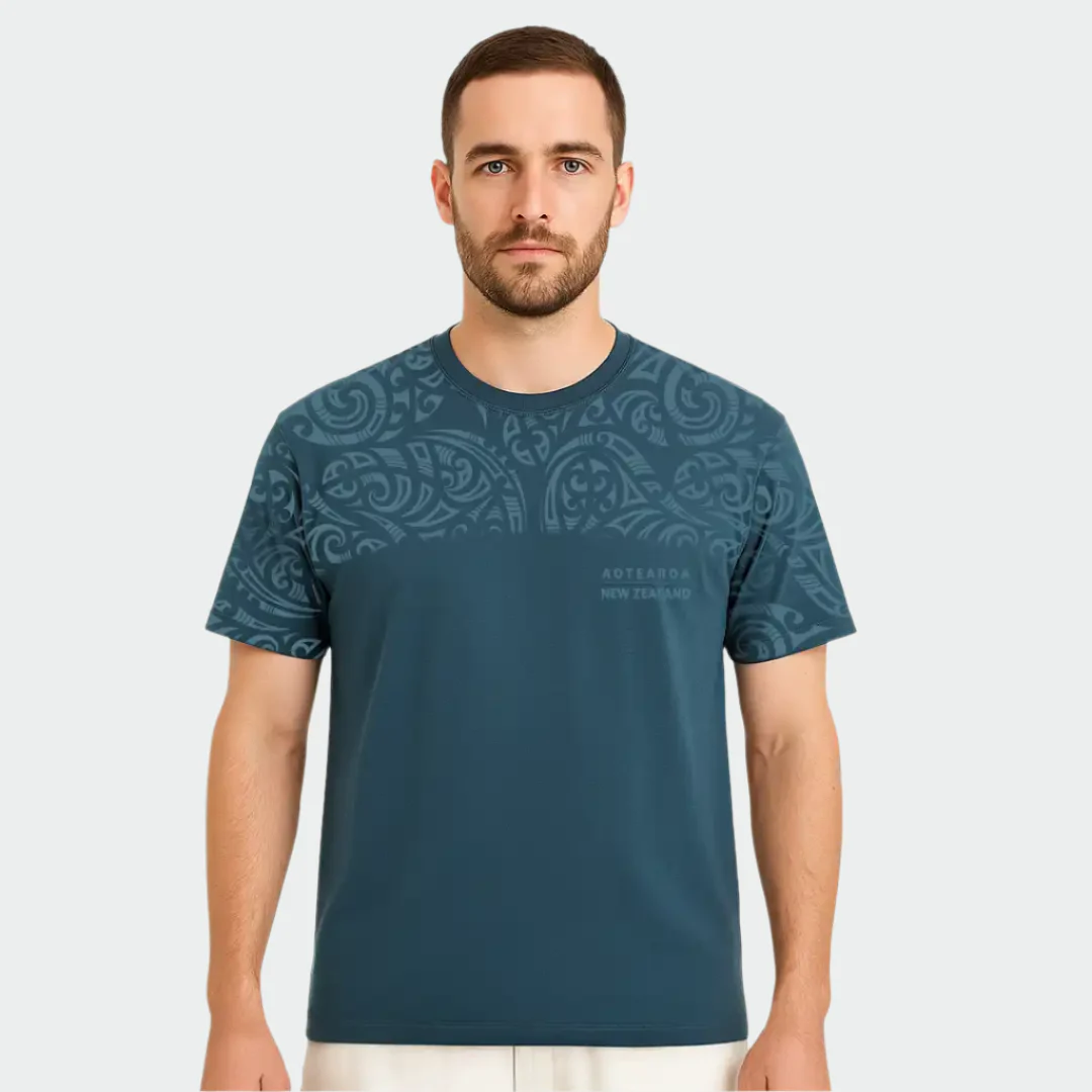 Mens TShirt 'Dark Blue Tattoo' - Image 2