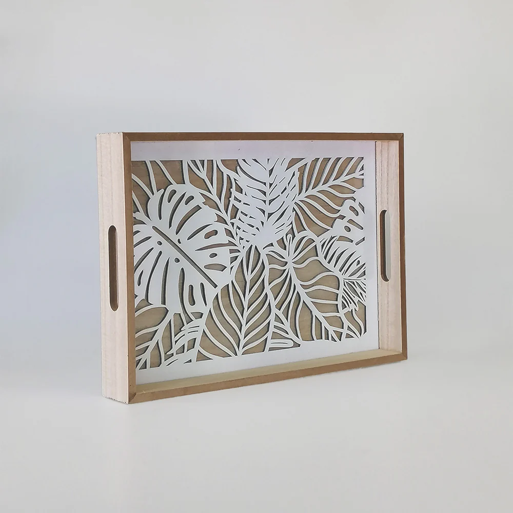 Mosaic Look Wooden Tray - Large