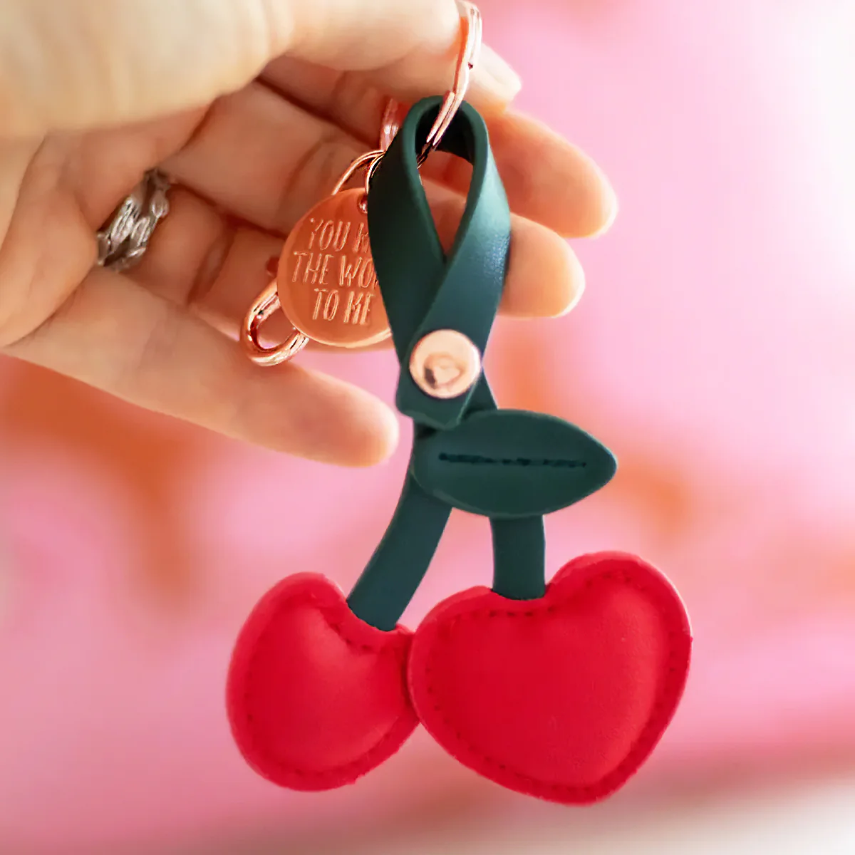 Mothers Day Bag Charm - Cherries - Image 2