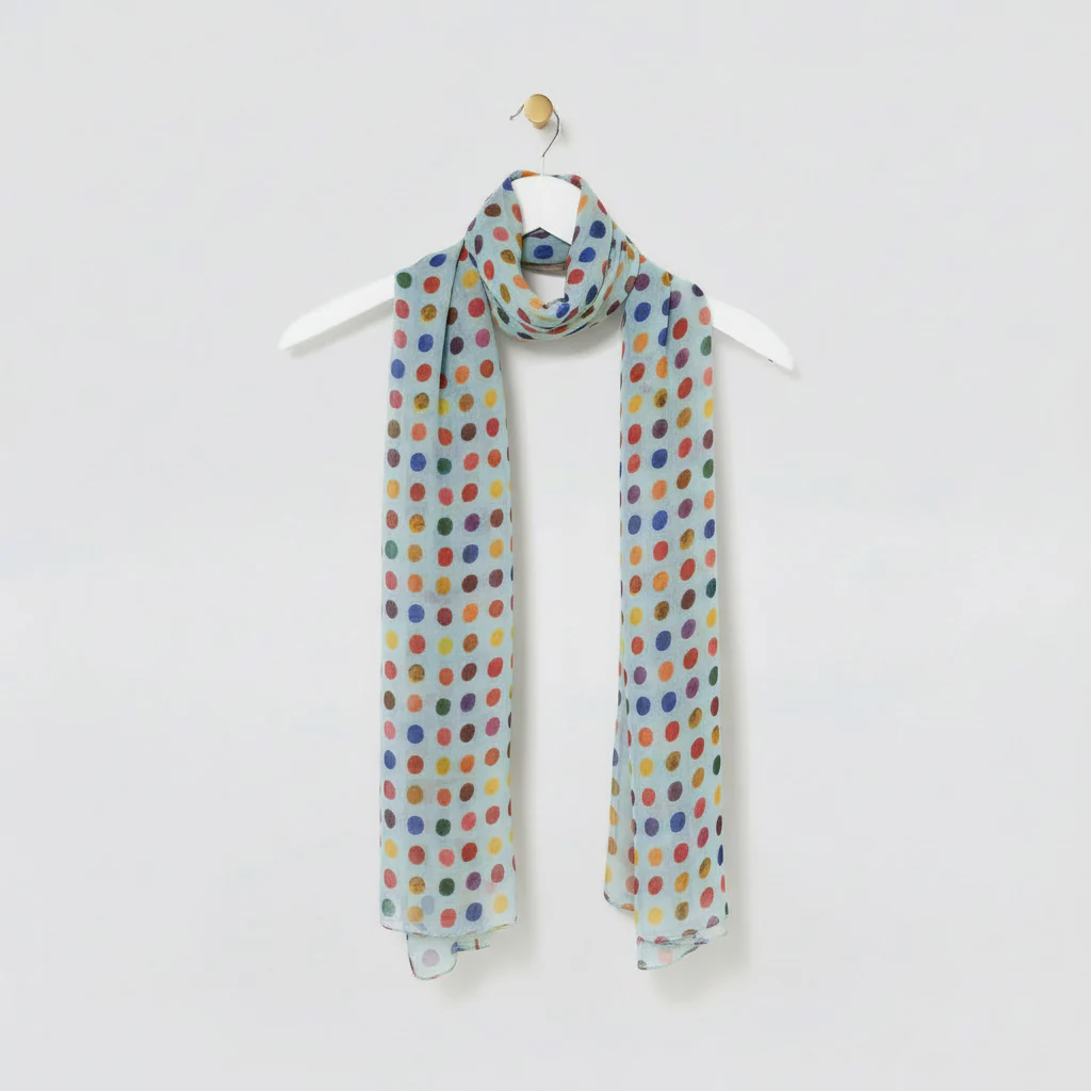 Multi-Coloured Spotted Scarves - Image 3