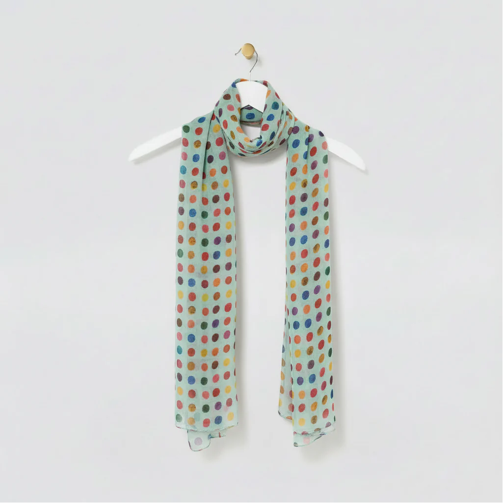 Multi-Coloured Spotted Scarves - Image 4