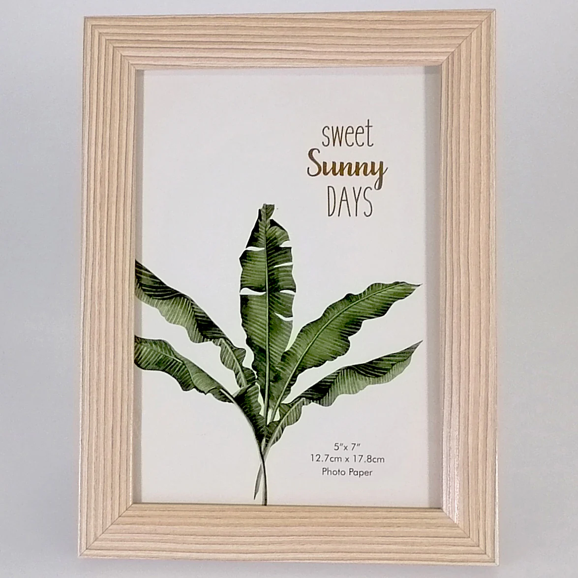 Natural Wooden Photo Frame Botanical - 5"x 7" - Image 2
