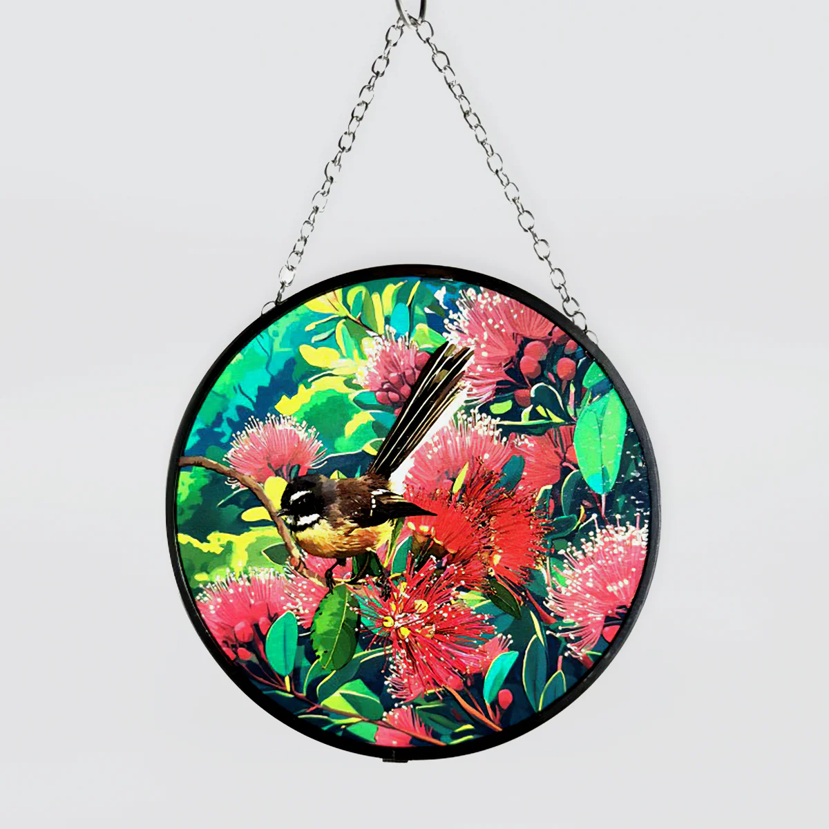 NZ Bird Glass Hanging Discs - Image 2
