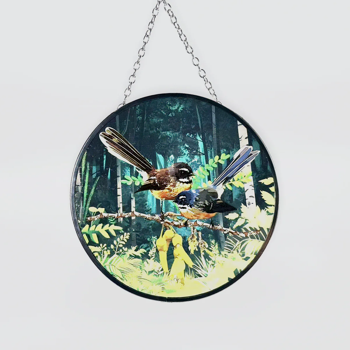 NZ Bird Glass Hanging Discs - Image 3