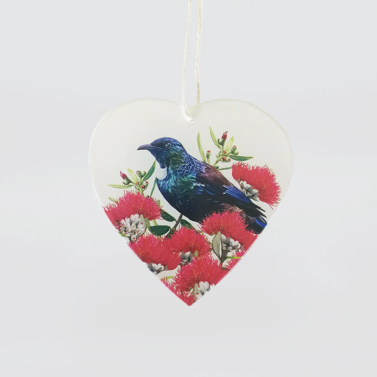 NZ Bird Glass Hanging Hearts - Image 4