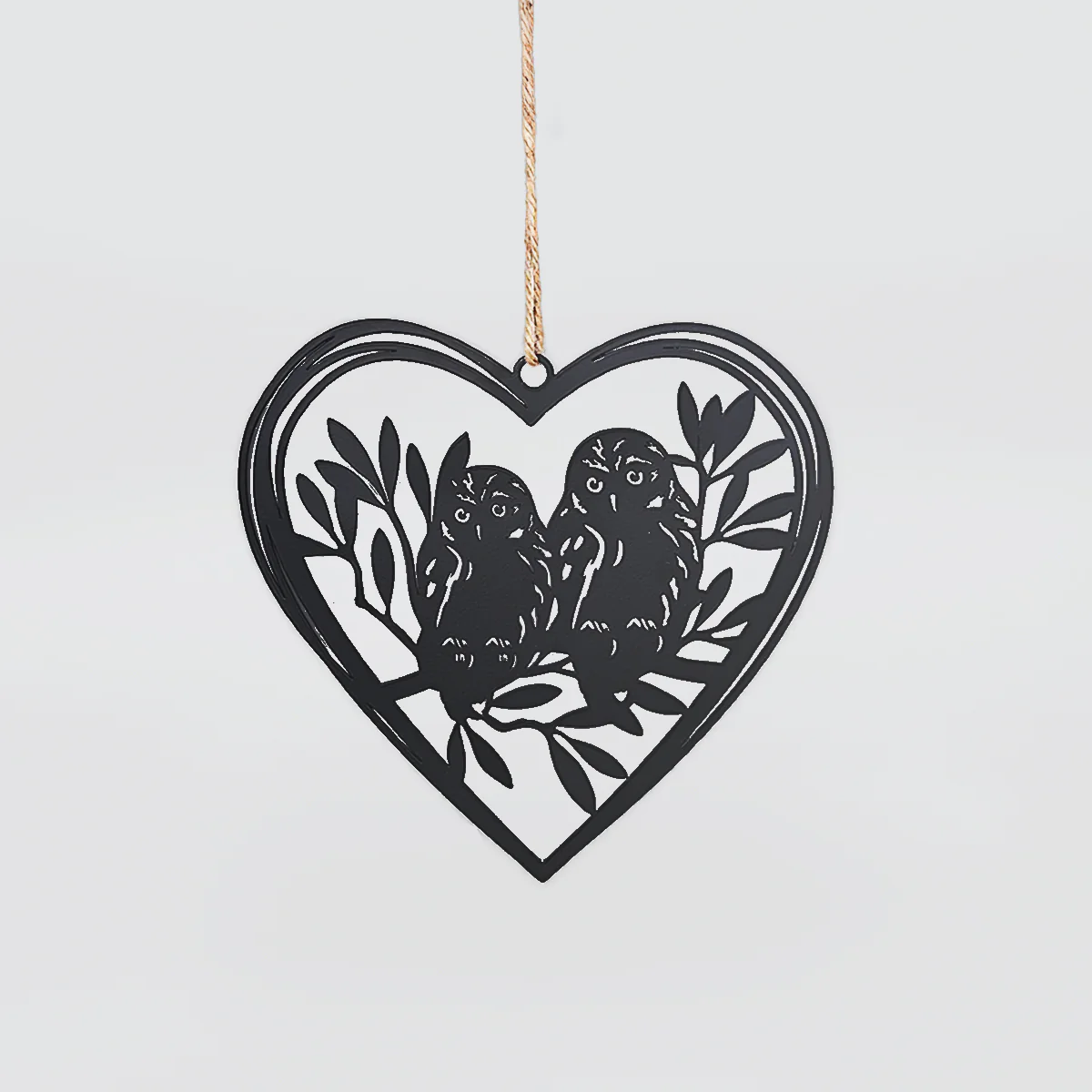 NZ Hanging Metal Heart - 'Moreporks'