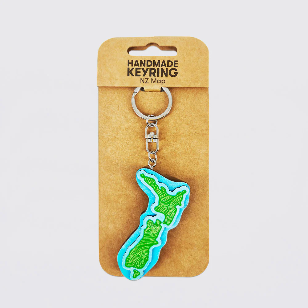 NZ Map Keyring