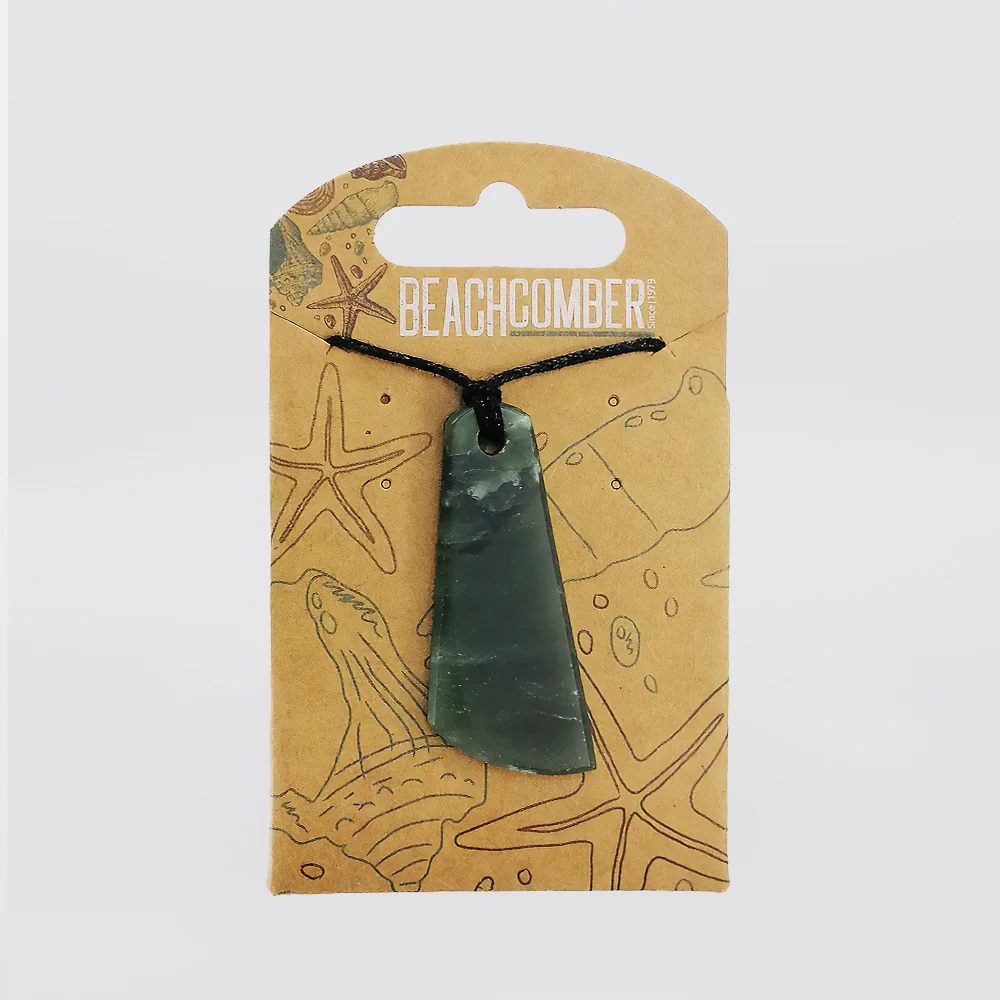 NZ Pounamu Pendant - 'Carved' Shape - Image 2