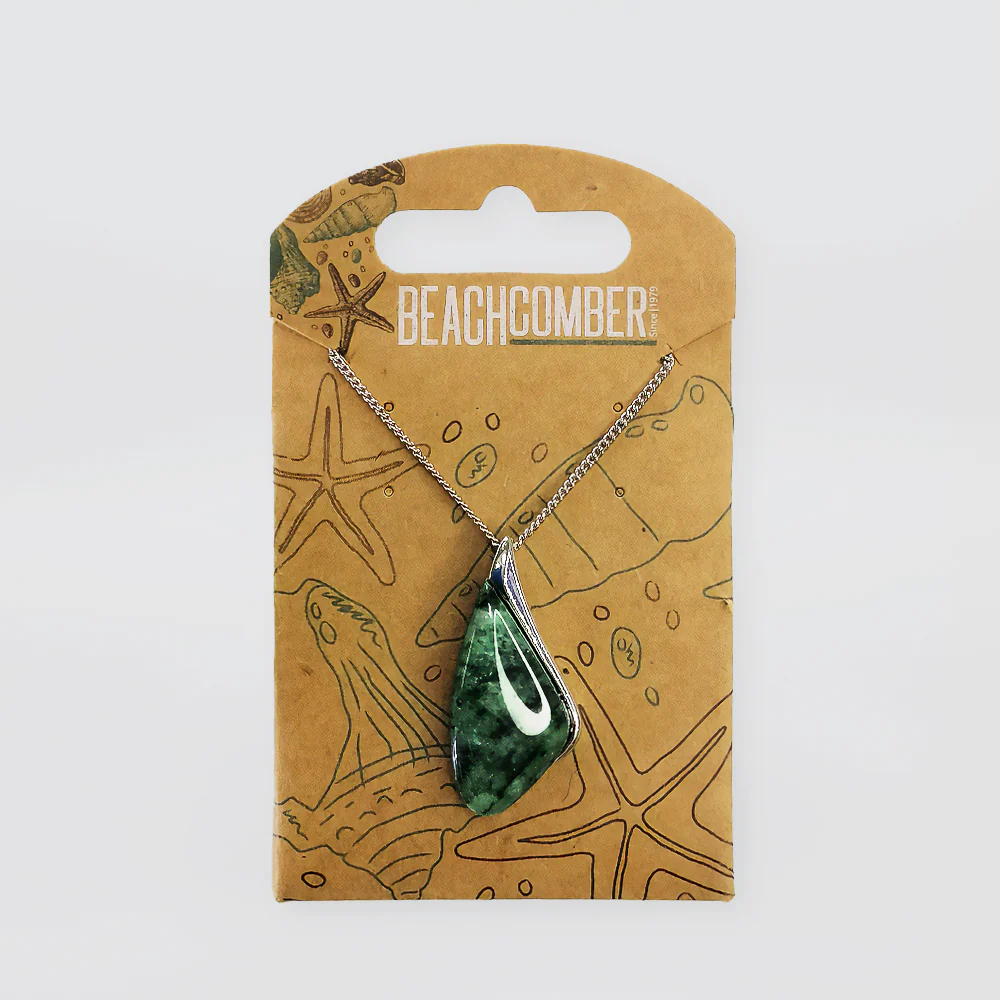 NZ Pounamu Pendant - 'Carved' - Image 2