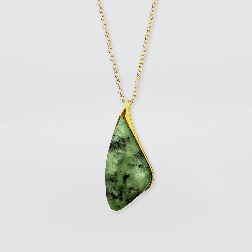 NZ Pounamu Pendant - 'Carved' - Image 3
