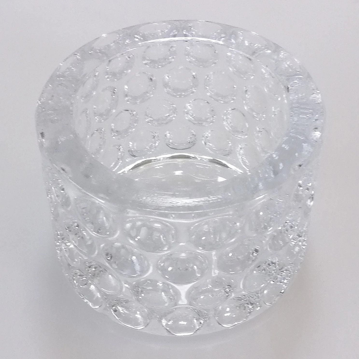 Patterned Glass Jar with Cut Glass Floral Lid - Image 4