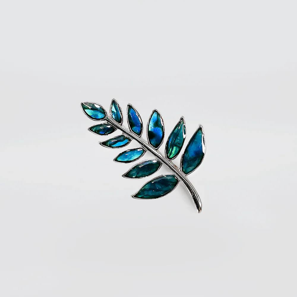 Paua Brooch - 'Ferns'